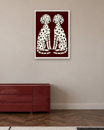 Gracie Cole - Spot Twins - white frame in a room