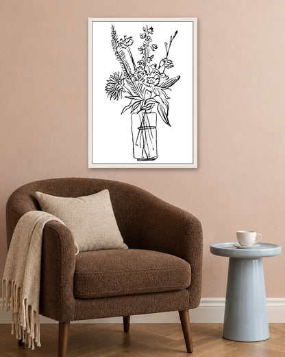 SENT Studio - Blooming Flowers Poster No. 5 - white frame in a room