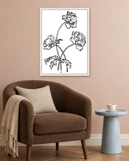 SENT Studio - Blooming Flowers Poster No. 10 - white frame in a room