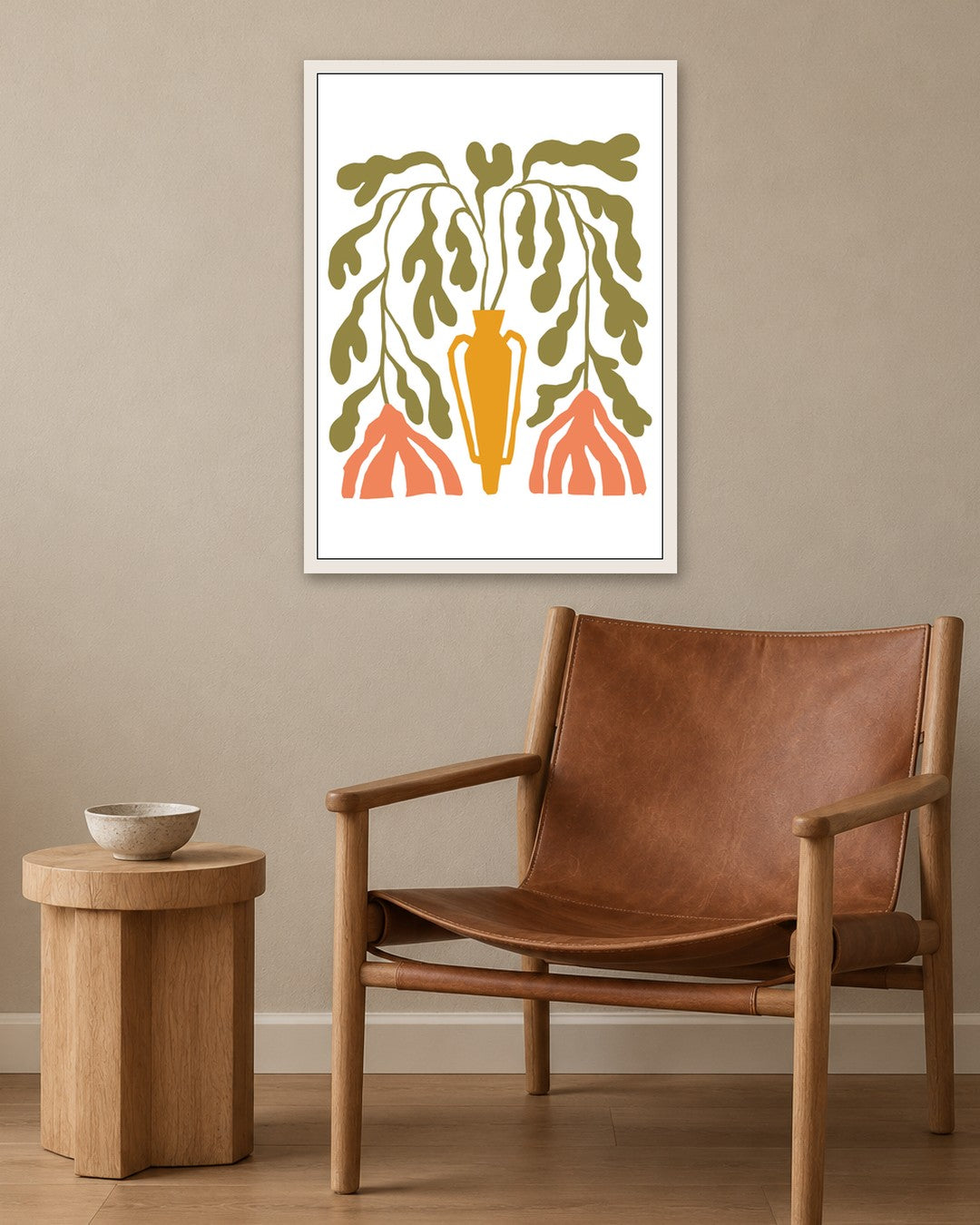 SENT Studio - Blooming Flowers Poster No. 47 - white frame in a room