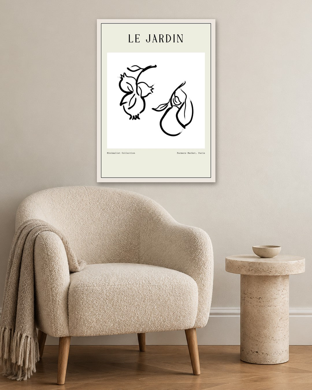 SENT Studio - Bohemian Poster No. 67 - white frame in a room