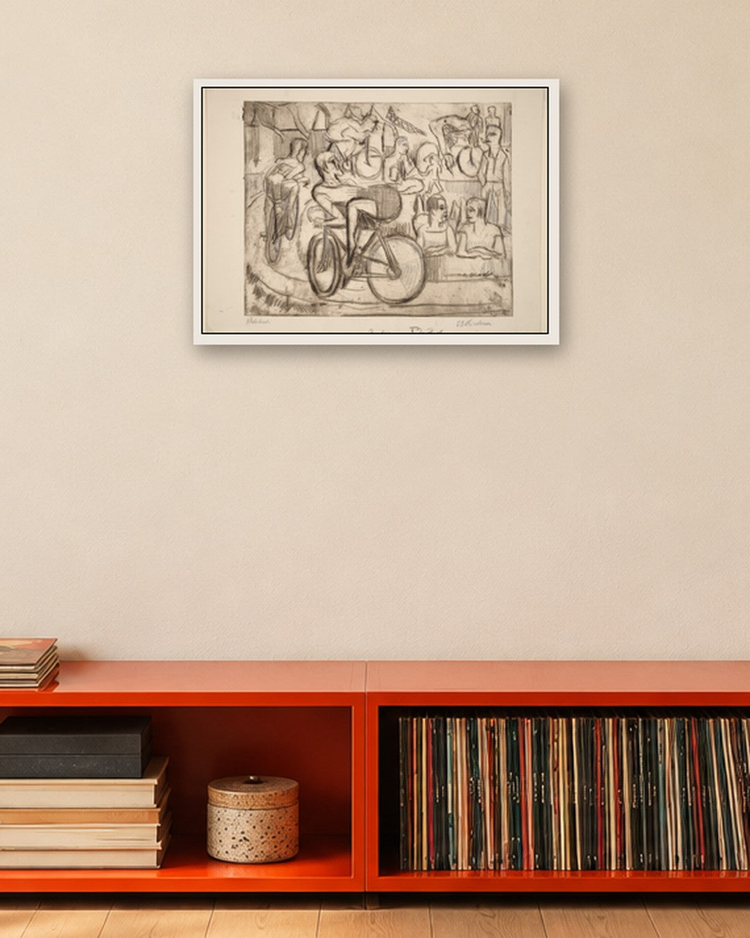 Cycle Race - white frame in a room