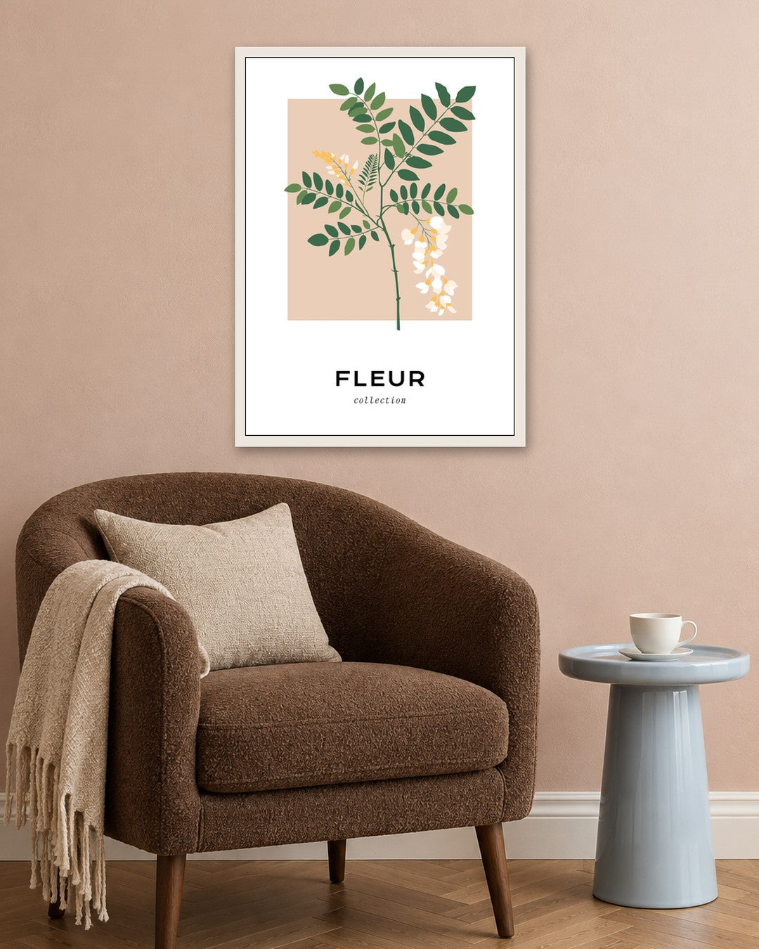 SENT Studio - Botanical Poster No. 35 - white frame in a room