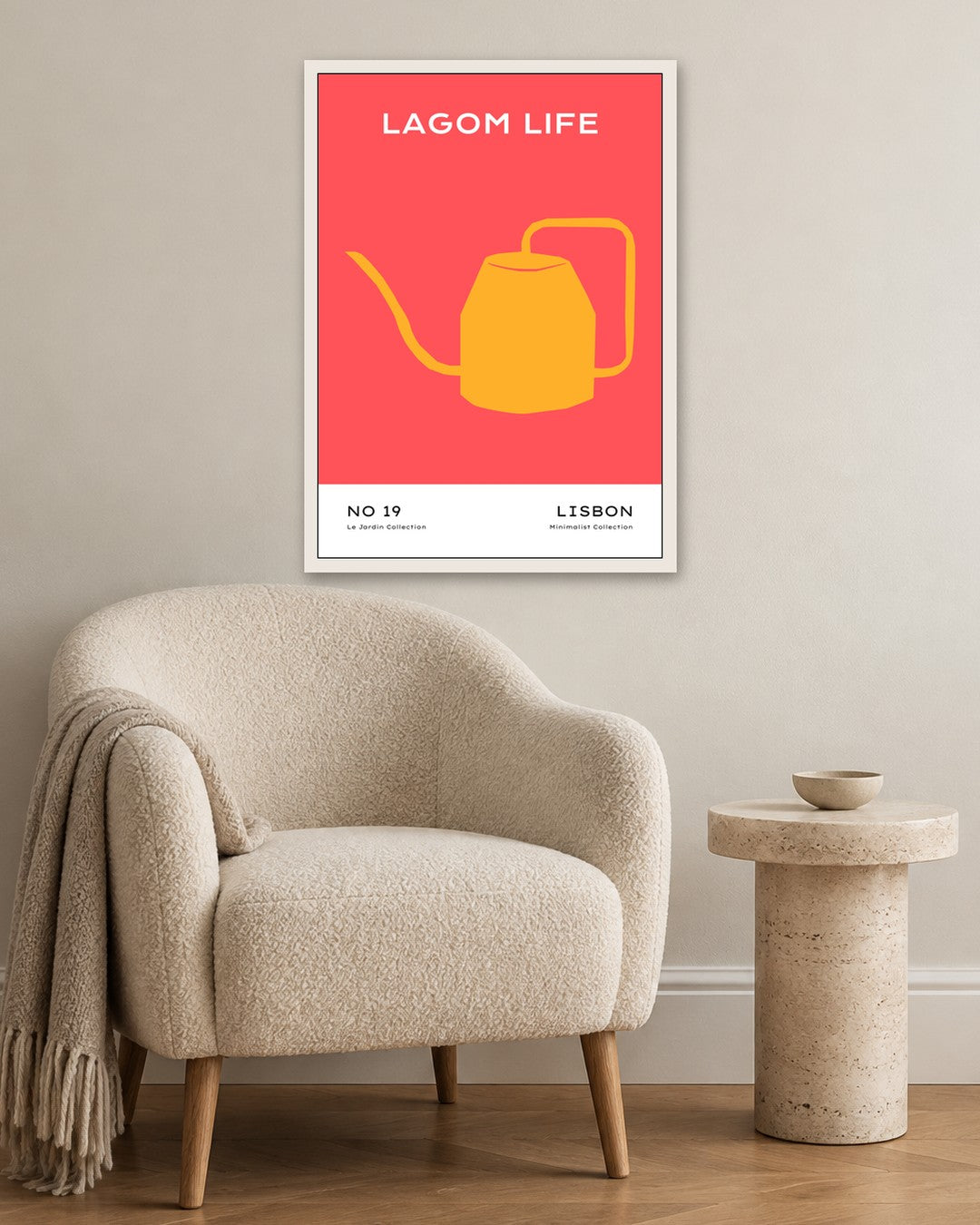 SENT Studio - Abstract Poster No. 17 - white frame in a room