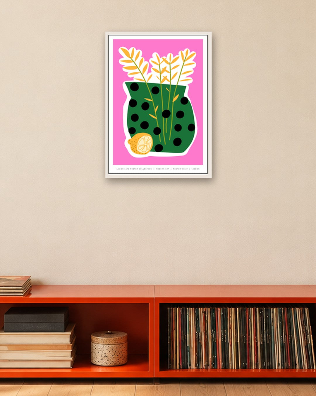 SENT Studio - Aesthetic Poster No. 27 - white frame in a room