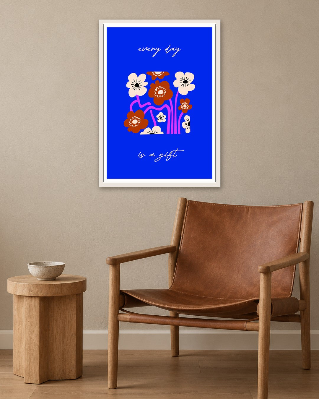 SENT Studio - Artistic Poster No. 38 - white frame in a room