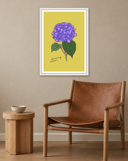 SENT Studio - Flower Poster No. 11 - white frame in a room