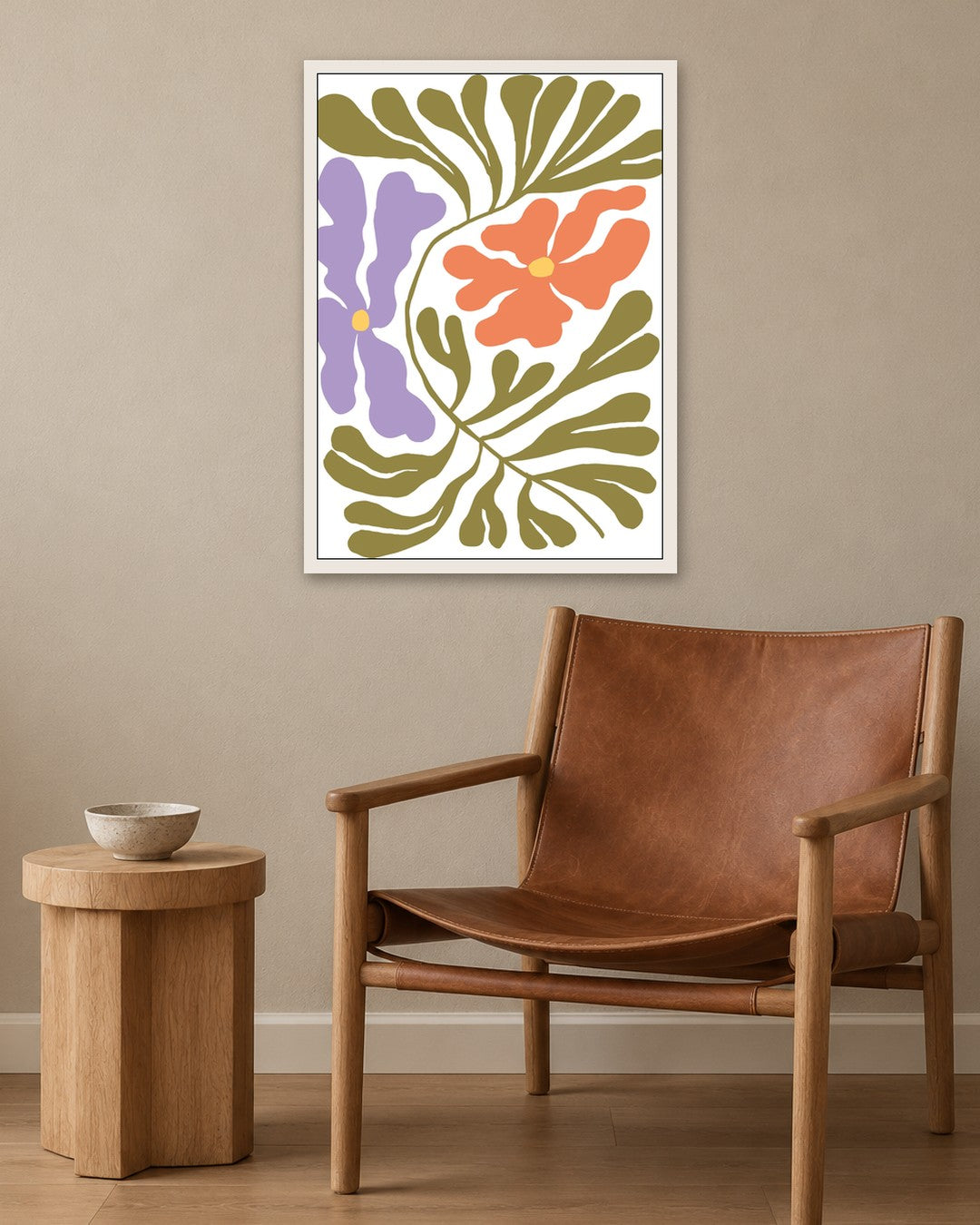 SENT Studio - Blooming Flowers Poster No. 46 - white frame in a room