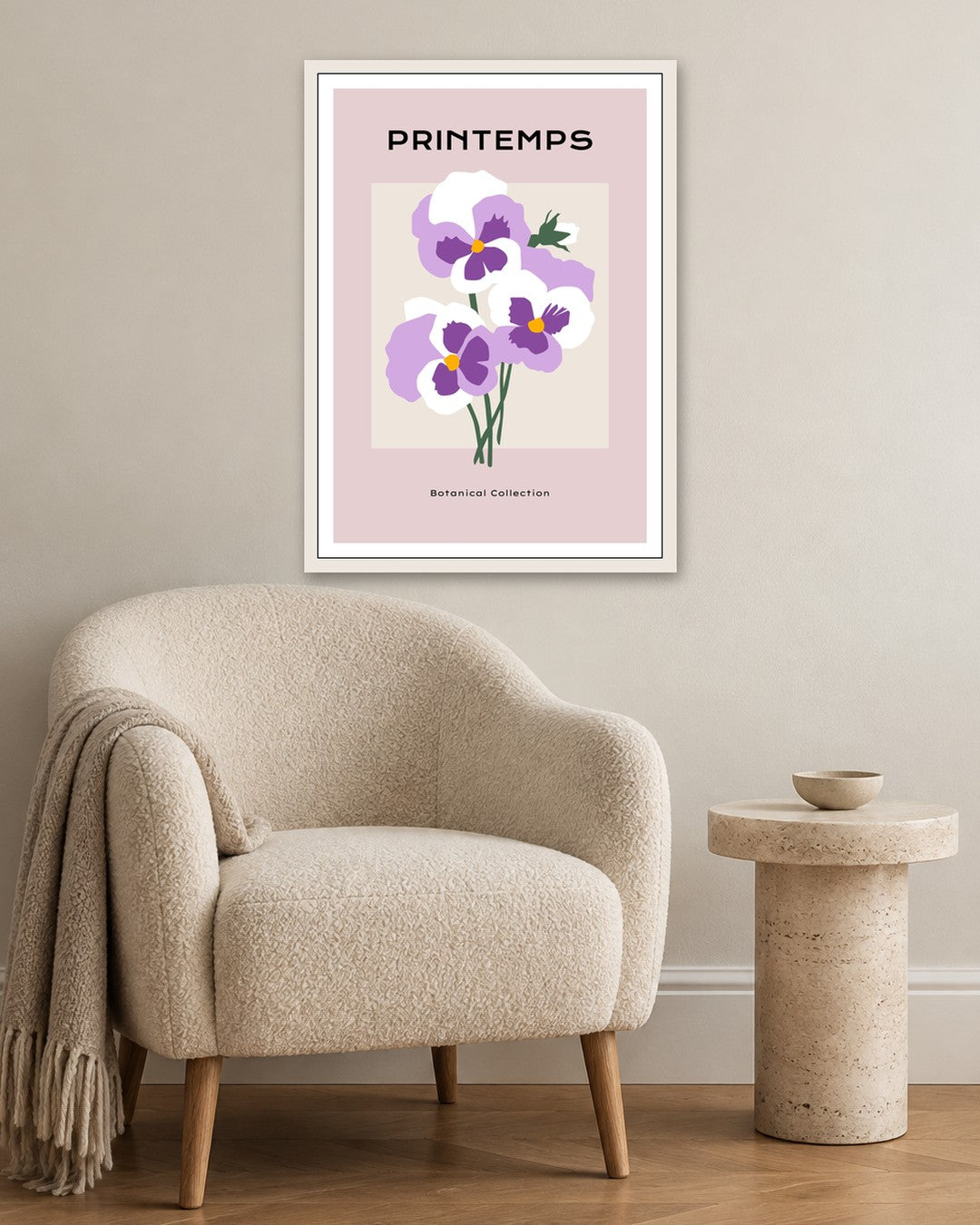 SENT Studio - Botanical Poster No. 55 - white frame in a room