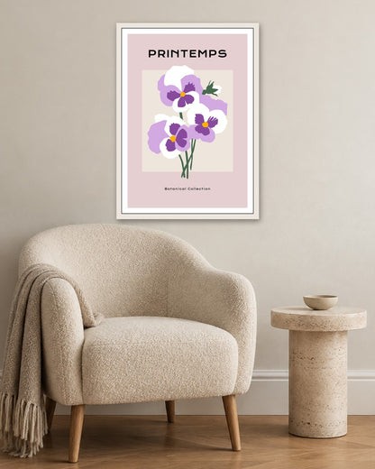 SENT Studio - Botanical Poster No. 55 - white frame in a room