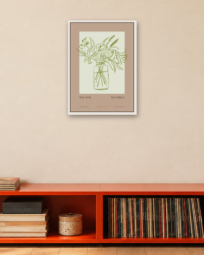 SENT Studio - Blooming Flowers Poster No. 2 - white frame in a room