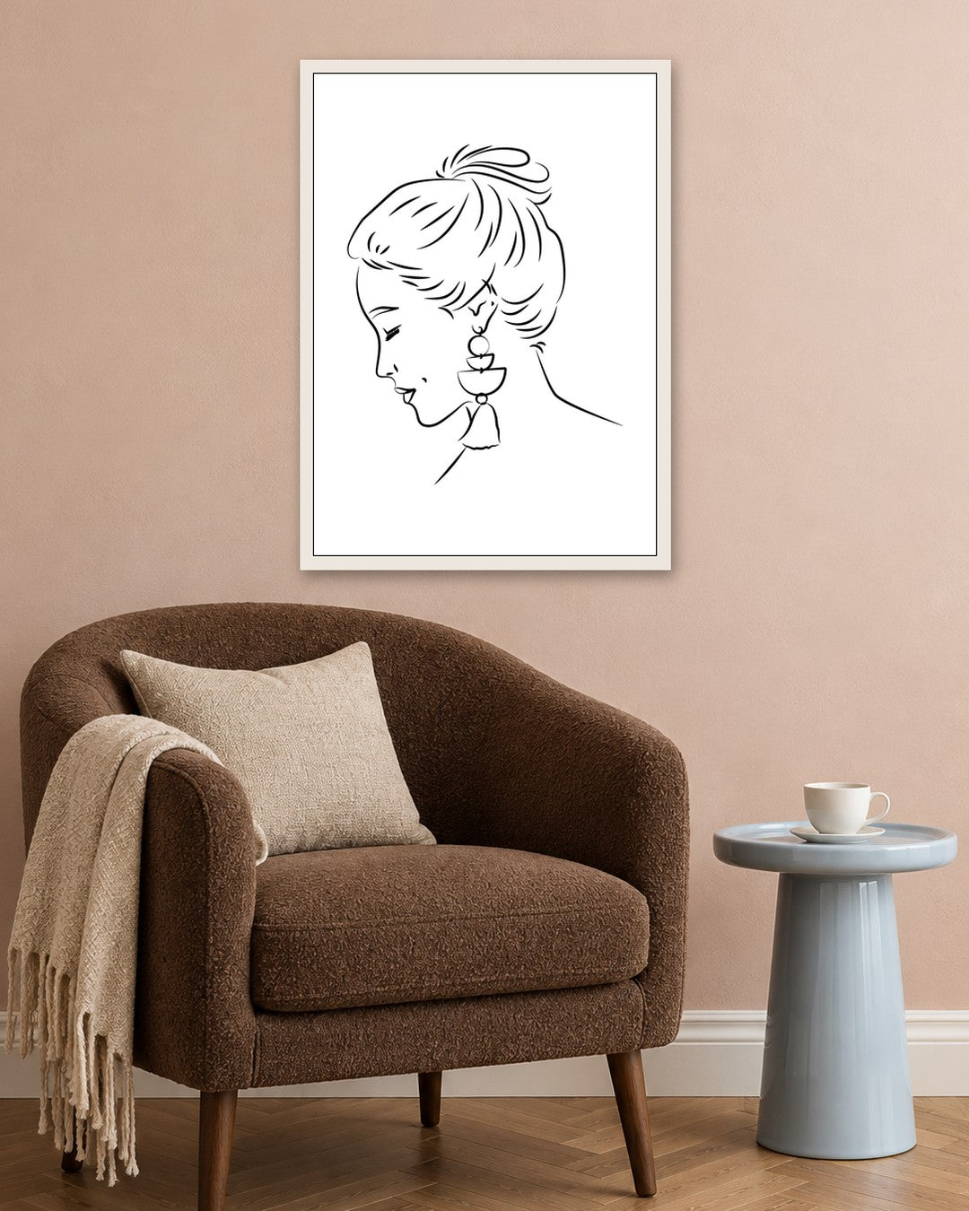 SENT Studio - Bohemian Poster No. 6 - white frame in a room
