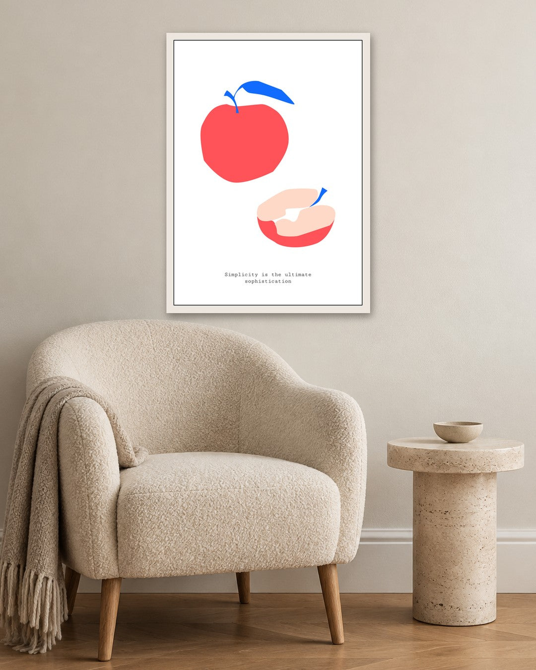 SENT Studio - Abstract Poster No. 8 - white frame in a room