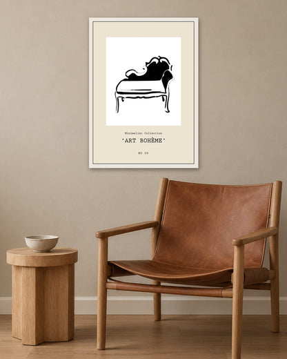 SENT Studio - Bohemian Poster No. 86 - white frame in a room