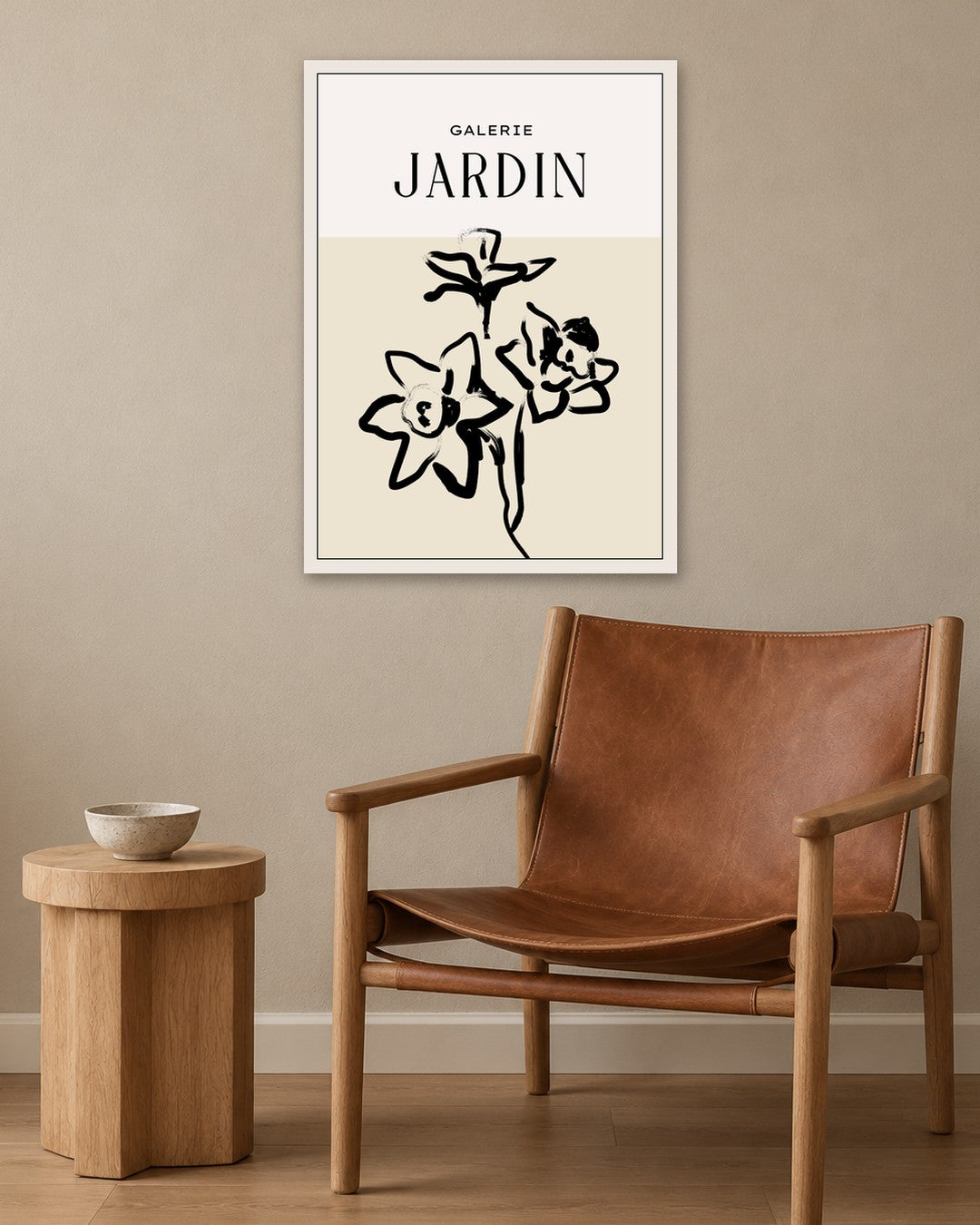 SENT Studio - Bohemian Poster No. 71 - white frame in a room
