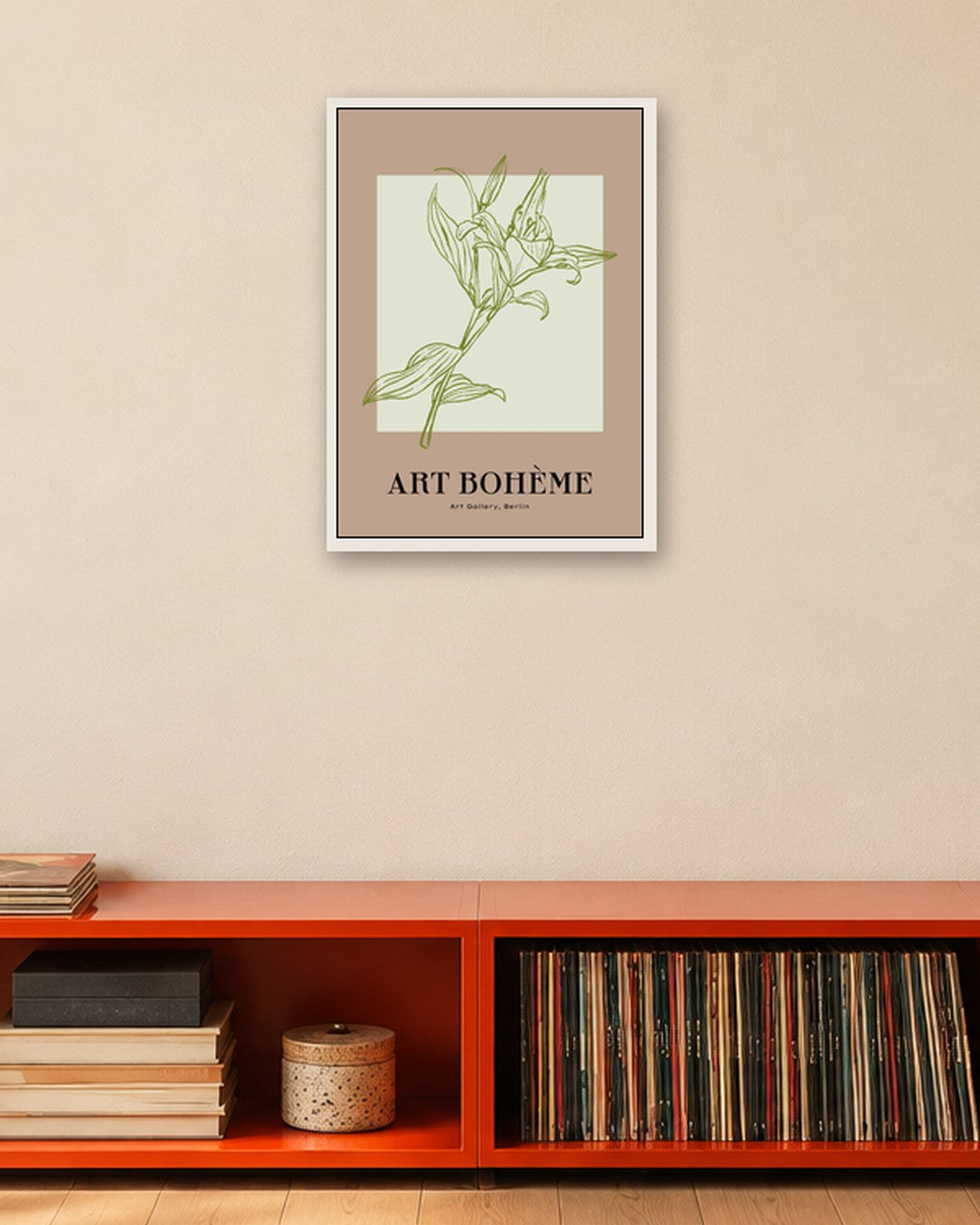 SENT Studio - Blooming Flowers Poster No. 13 - white frame in a room