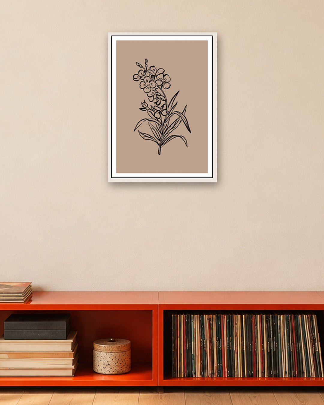 SENT Studio - Blooming Flowers Poster No. 60 - white frame in a room