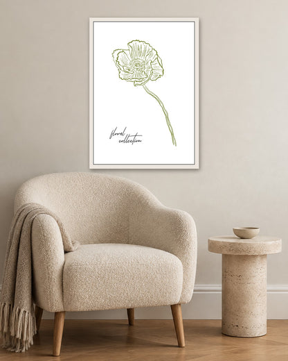SENT Studio - Blooming Flowers Poster No. 32 - white frame in a room