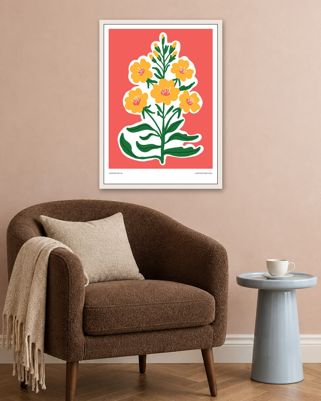 SENT Studio - Aesthetic Poster No. 6 - white frame in a room