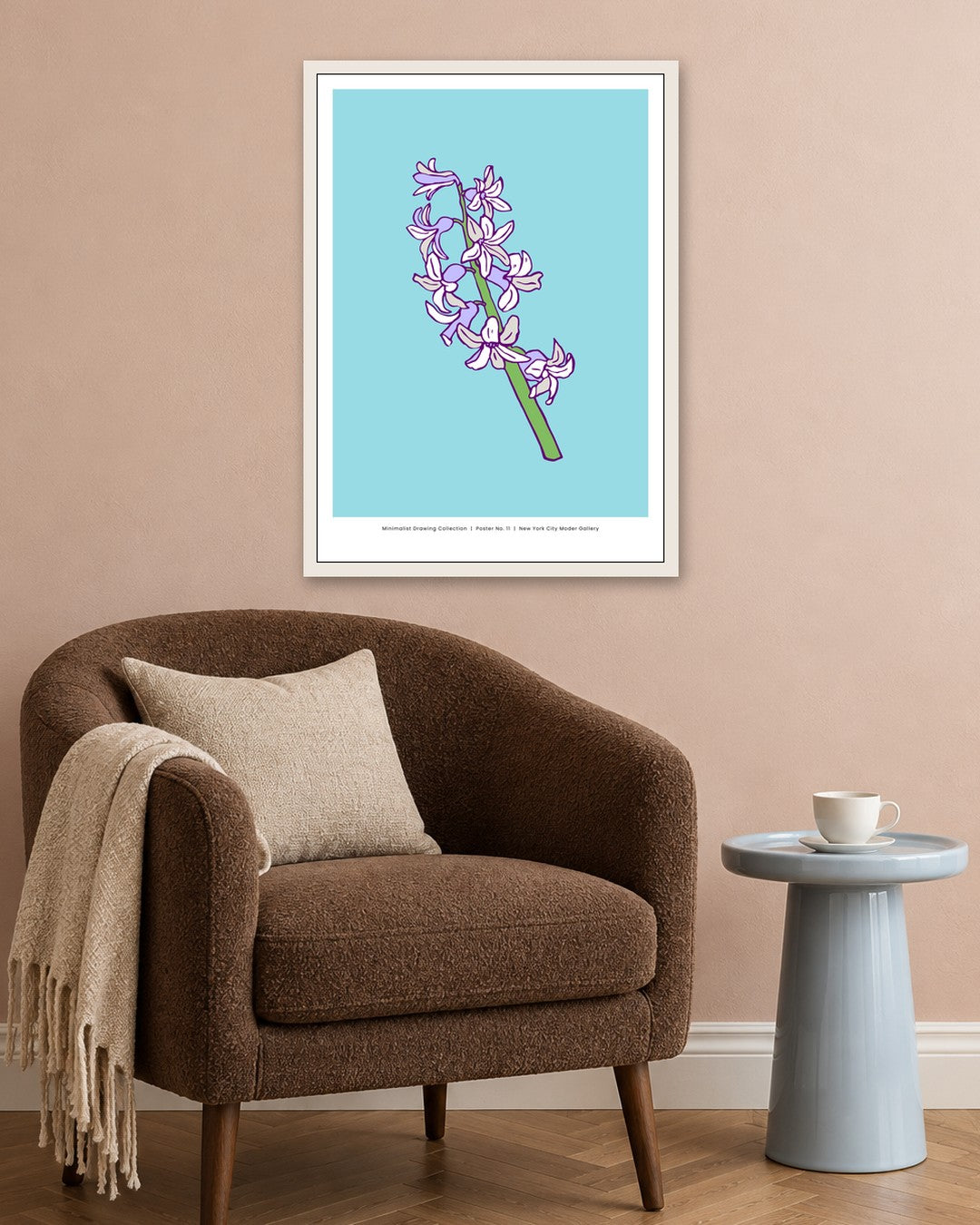 SENT Studio - Flower Poster No. 13 - white frame in a room
