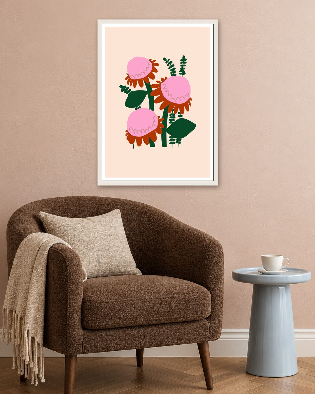 SENT Studio - Artistic Poster No. 40 - white frame in a room