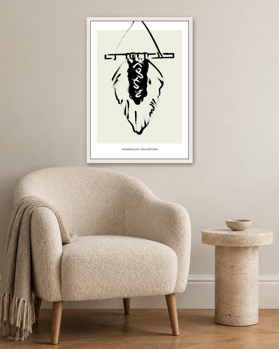 SENT Studio - Bohemian Poster No. 7 - white frame in a room
