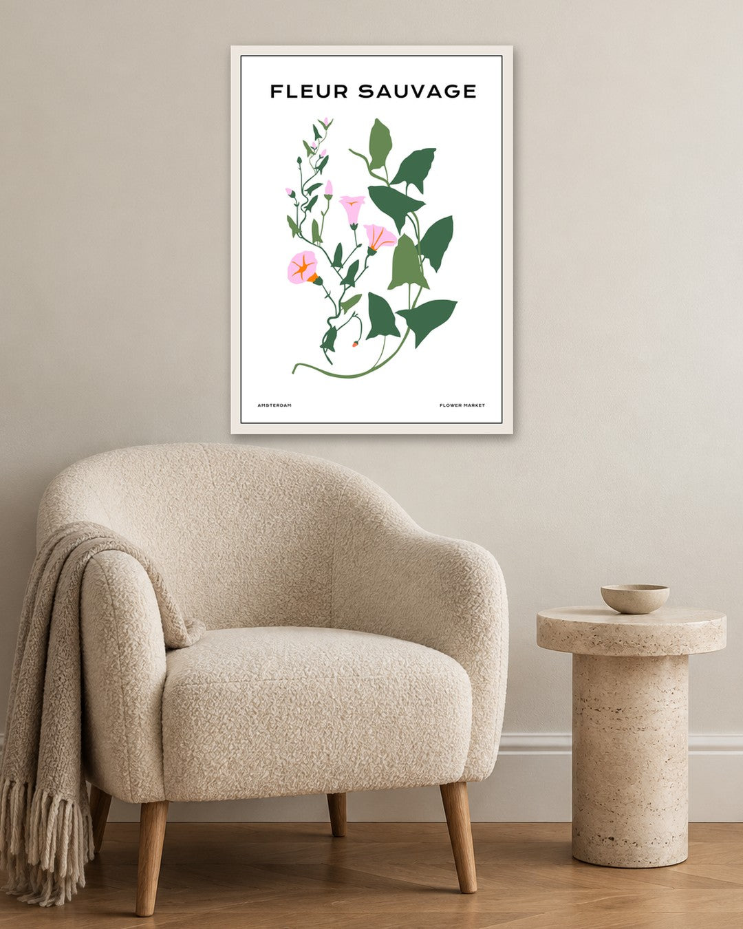 SENT Studio - Botanical Poster No. 42 - white frame in a room
