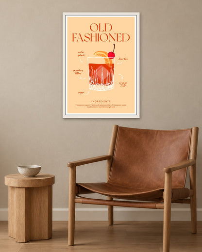 SENT Studio - Cocktail Poster No. 45 - white frame in a room