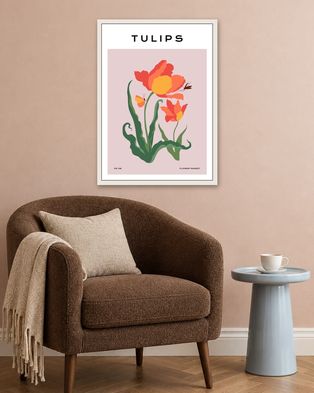 SENT Studio - Botanical Poster No. 5 - white frame in a room