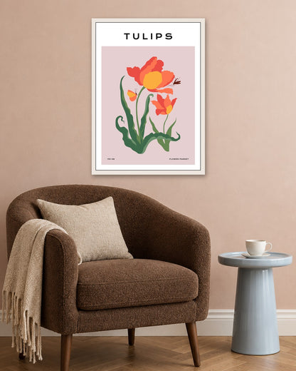SENT Studio - Botanical Poster No. 5 - white frame in a room