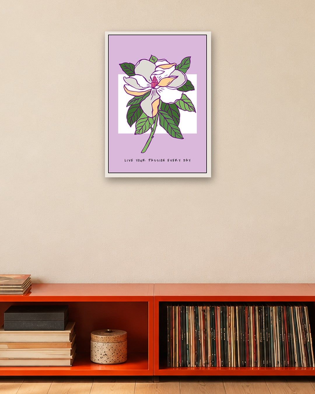 SENT Studio - Flower Poster No. 14 - white frame in a room