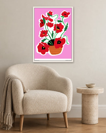 SENT Studio - Aesthetic Poster No. 49 - white frame in a room