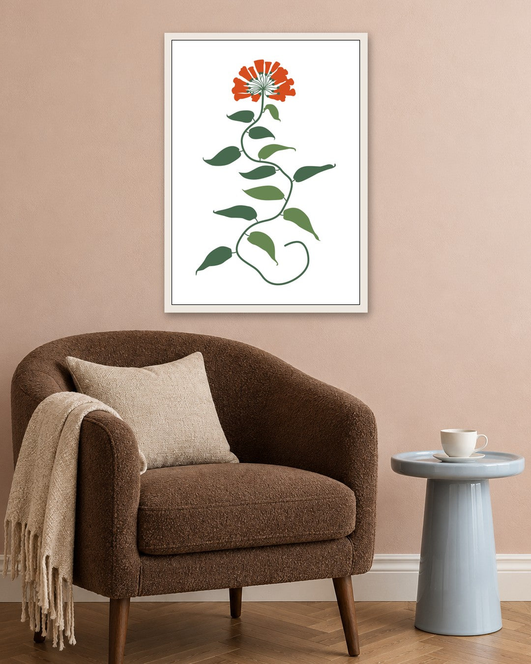 SENT Studio - Botanical Poster No. 51 - white frame in a room