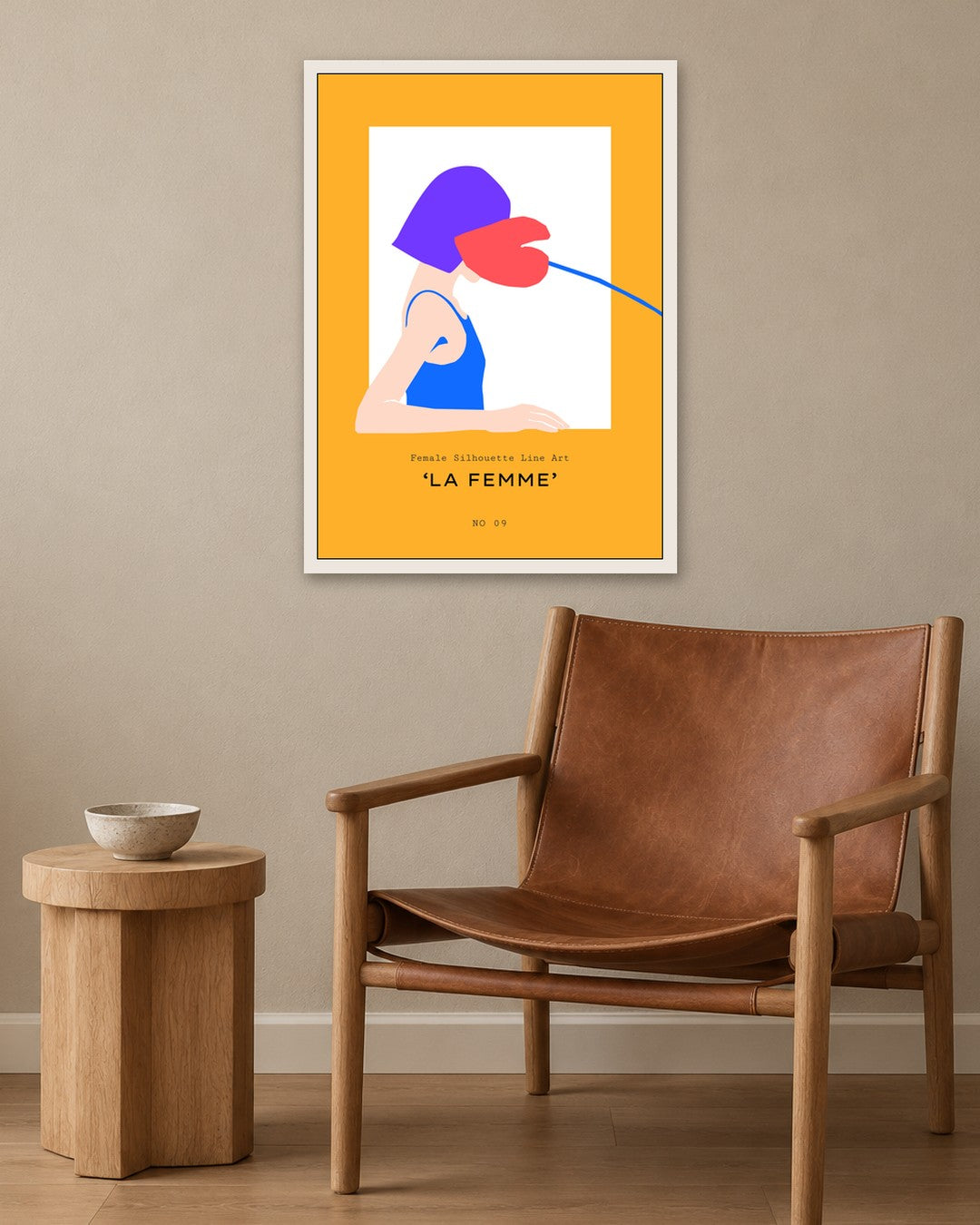 SENT Studio - Abstract Poster No. 50 - white frame in a room