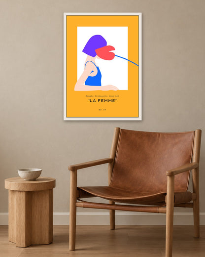 SENT Studio - Abstract Poster No. 50 - white frame in a room