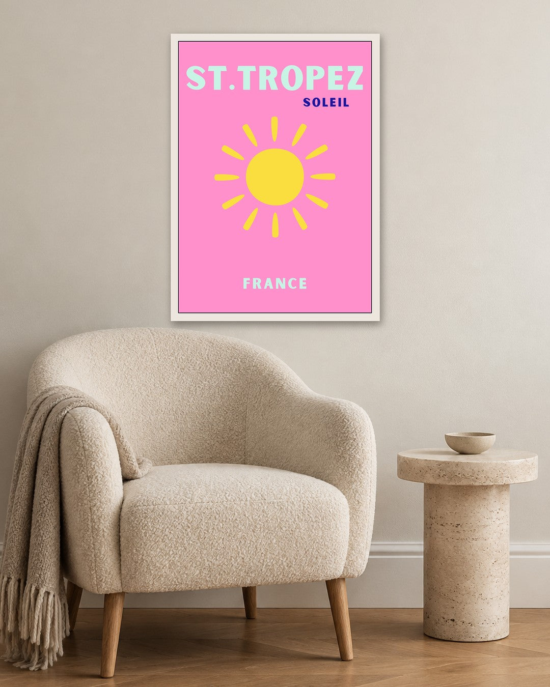 St. Tropez Soleil - white frame in a room