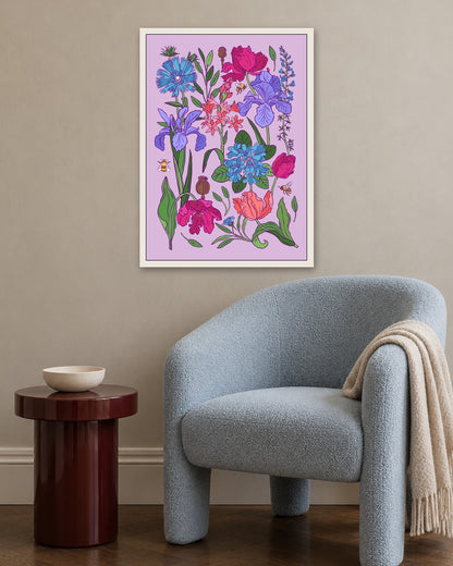 SENT Studio - Flower Poster No. 2 - white frame in a room