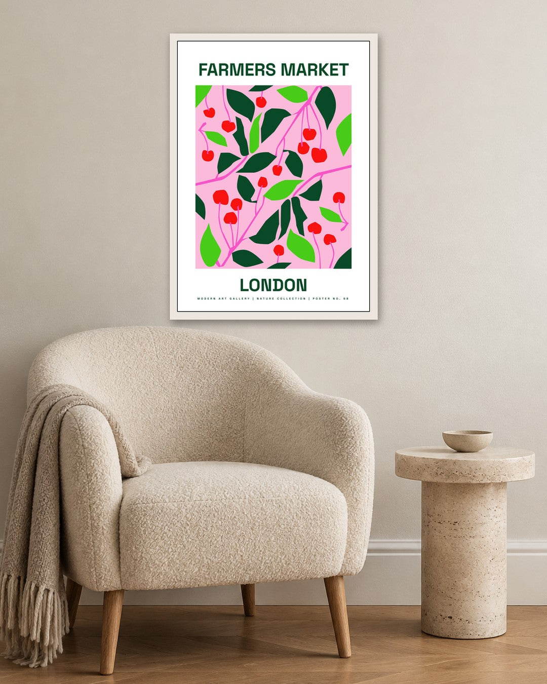 SENT Studio - Artistic Poster No. 58 - white frame in a room