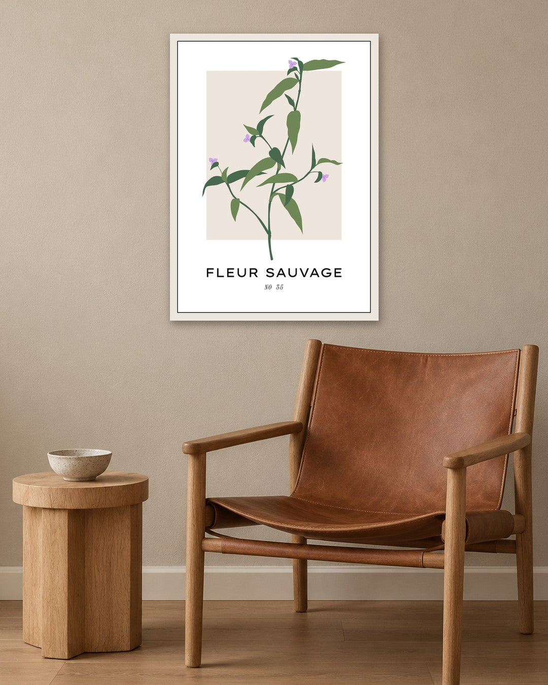 SENT Studio - Botanical Poster No. 58 - white frame in a room