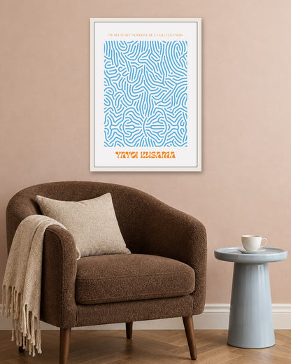 SENT Studio - Blue Labyrinth - white frame in a room