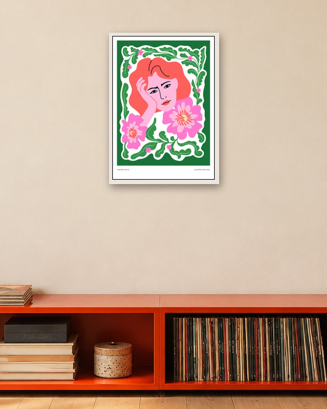 SENT Studio - Aesthetic Poster No. 31 - white frame in a room