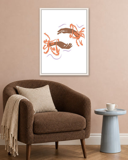 SENT Studio - Blooming Flowers Poster No. 41 - white frame in a room
