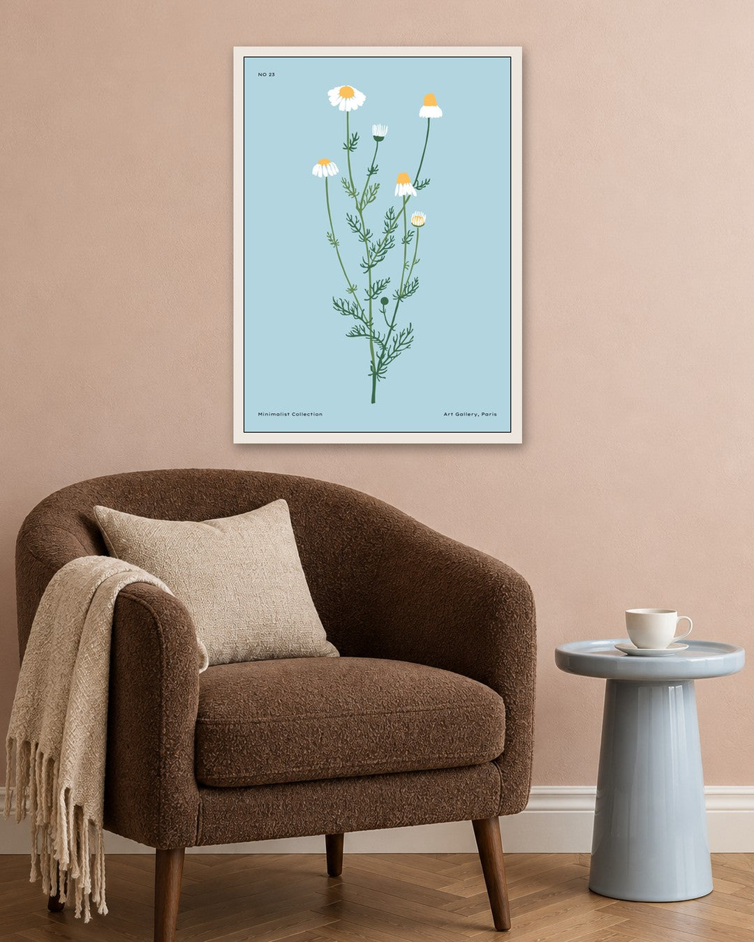 SENT Studio - Botanical Poster No. 12 - white frame in a room