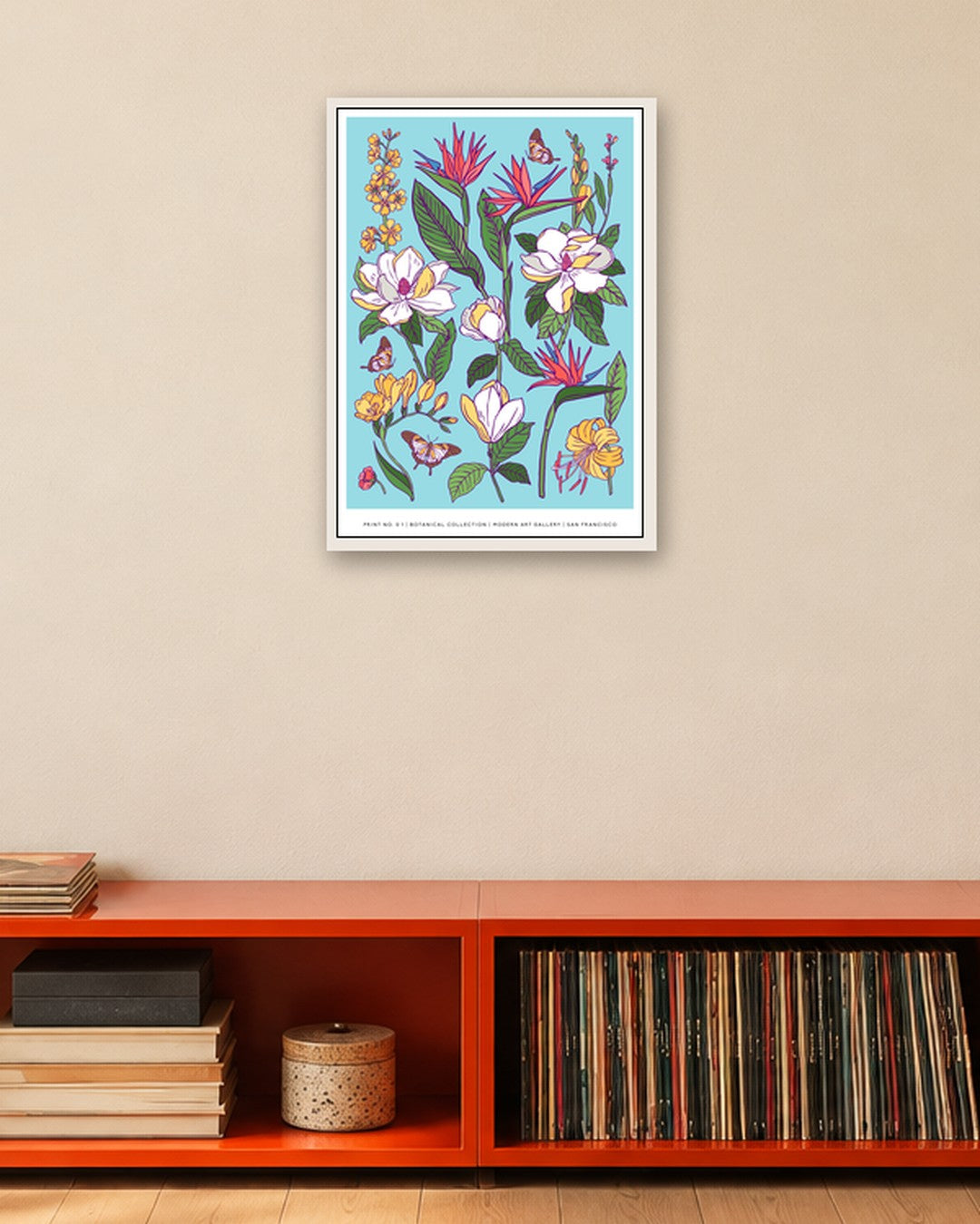 SENT Studio - Flower Poster No. 1 - white frame in a room
