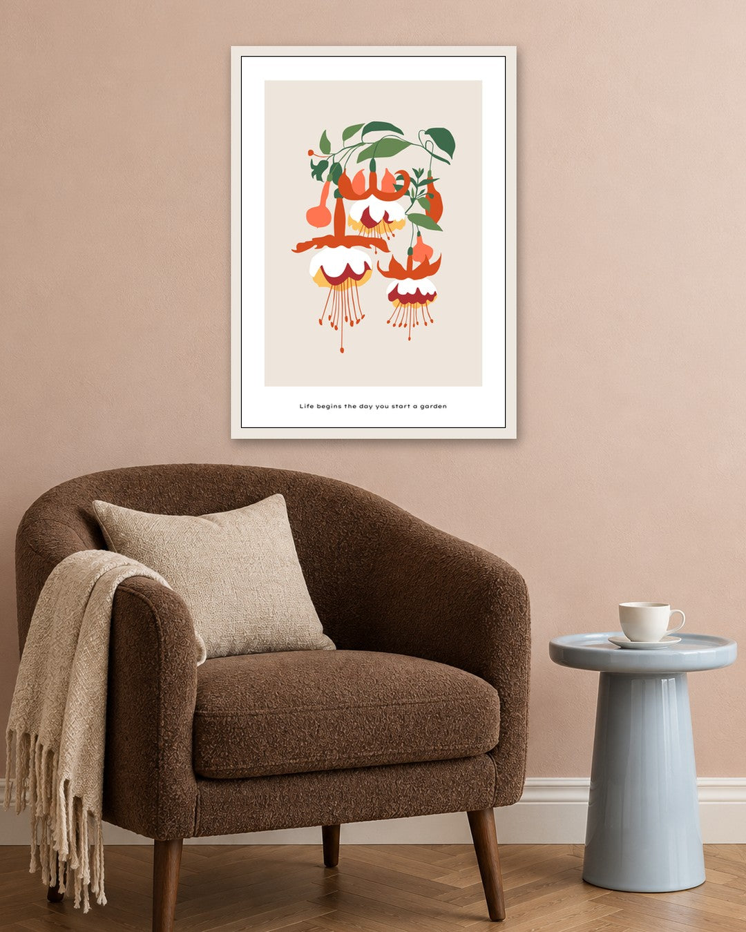 SENT Studio - Botanical Poster No. 66 - white frame in a room