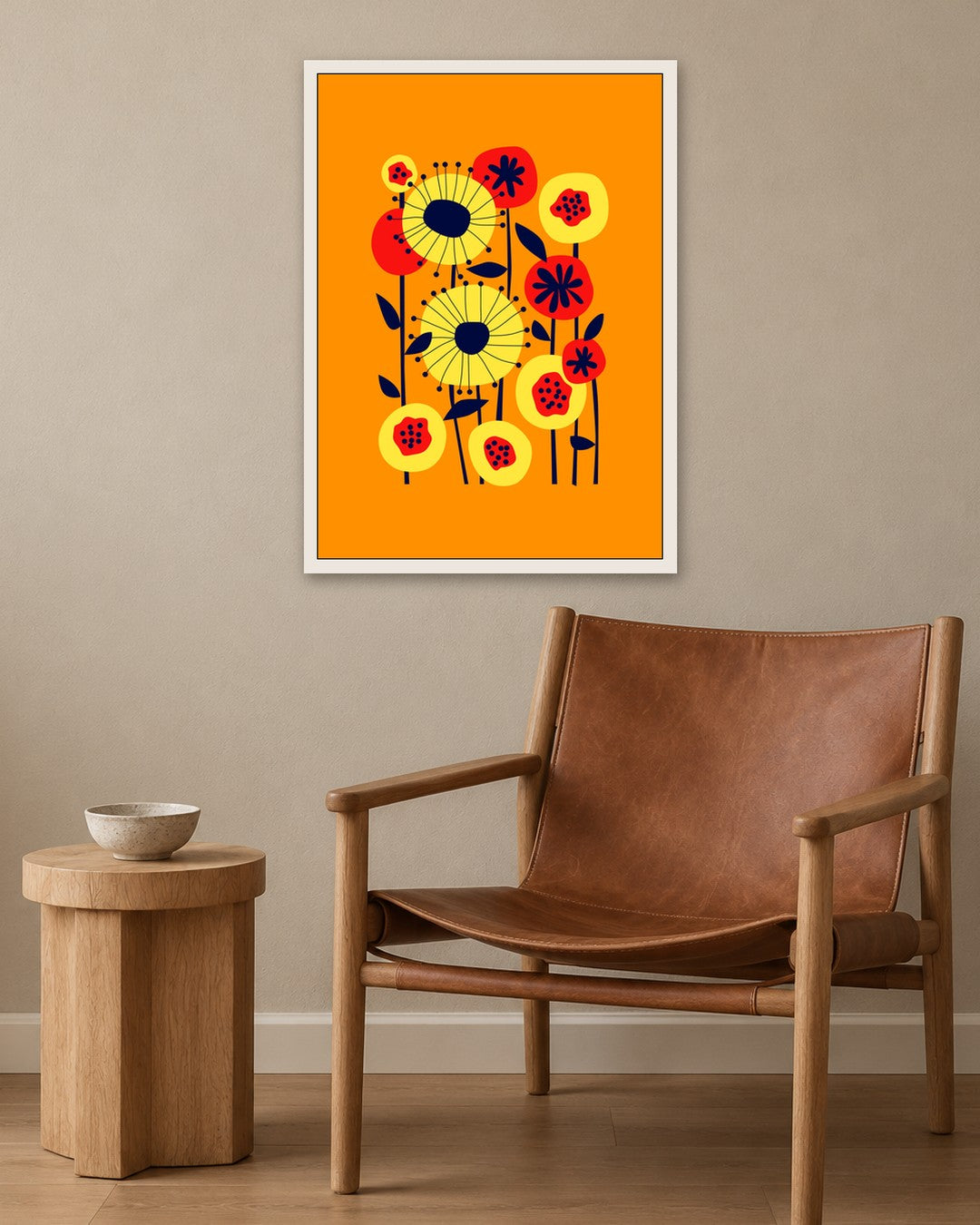 SENT Studio - Artistic Poster No. 48 - white frame in a room