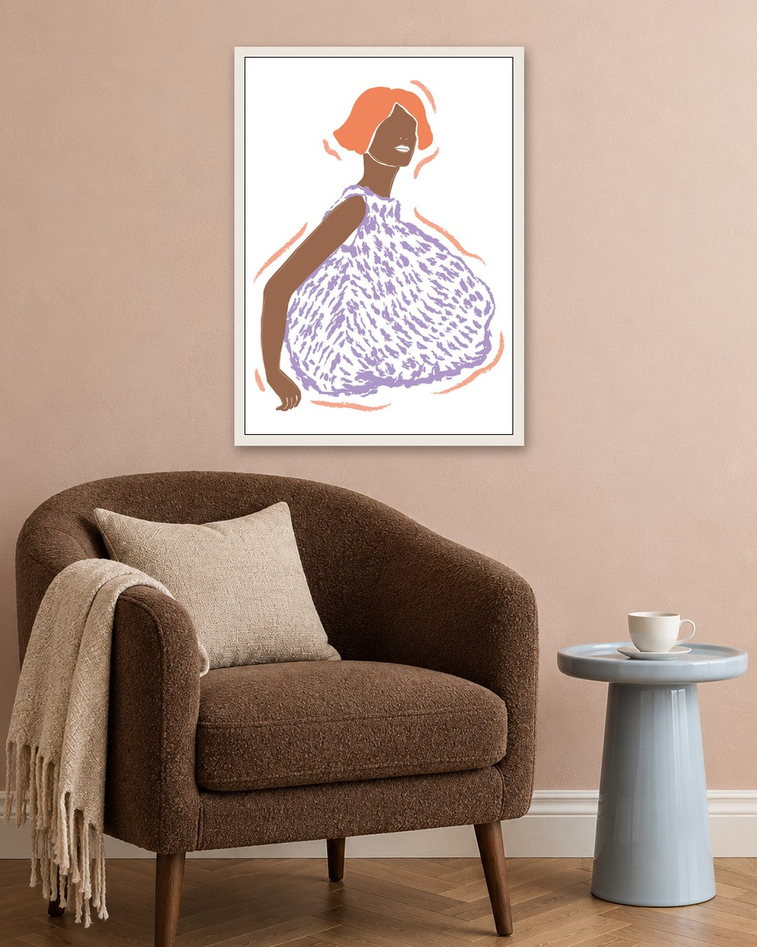 SENT Studio - Blooming Flowers Poster No. 58 - white frame in a room