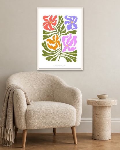 SENT Studio - Blooming Flowers Poster No. 6 - white frame in a room
