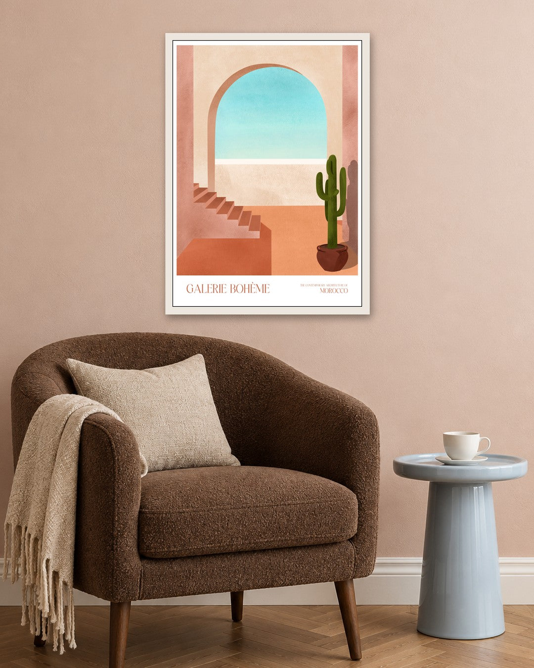 SENT Studio - Archway and Cactus - white frame in a room