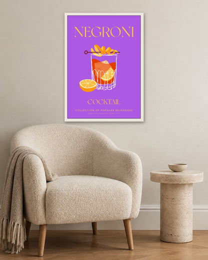 SENT Studio - Cocktail Poster No. 3 - white frame in a room